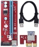 Адаптер-райзер  Dynamode PCI-E x1 to 16x, 60 см USB 3.0 Cable, 15Pin SATA Power ver.007S (RX-riser-007S 15 pin) - зображення 1