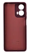 Чохол Silicone Cover для Motorola G24 бампер із мікрофіброю бордовий - зображення 2