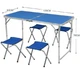 Стол и стулья Folding Table T-02 Синий для дома, для отдыха, для дачи, для кемпинга, для похода - изображение 3