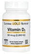 Вітаміни D3 50 мкг (2000 МО), 90 капсул із риб’ячого желатину California Gold Nutrition - зображення 1