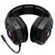 Ігрові бездротові навушники Onikuma GT806 з мікрофоном та LED RGB підсвічуванням геймерська гарнітура з шумоподавленням BT5.4/2.4G, Type-C, 20H Black - зображення 4