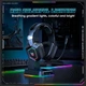 Ігрові бездротові навушники Onikuma GT806 з мікрофоном та LED RGB підсвічуванням геймерська гарнітура з шумоподавленням BT5.4/2.4G, Type-C, 20H Black - зображення 7