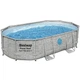 Бассейн каркасный Bestway Power Steel Oval Swim Vista Series 488х305х107 см 10949 л Серый (56946K) - изображение 2
