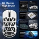 Игровая Мышка ATTACK SHARK R2 White МАГНИЕВЫЙ Корпус Беспроводная Трехрежимная 2.4G/Bluetooth/Кабель, 8000Hz, PAW3950MAX, 42000 DPI, 45 грамм Ультралегкая - изображение 4