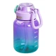 Бутылка для воды спортивная Yiwu Water bottle 700 мл бутылочка для спорта и школы с трубочкой Фиолетовый - изображение 2