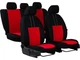 Авто чехлы для HONDA JAZZ 2002-2008 Pok-ter Economic с красной вставкой - изображение 1
