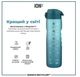 Пляшка для води ION8 1000 мл BPA Free Times To Drink (ЕКО пляшка) Teal & Blue (I8RF1000PTBMOT) - зображення 6