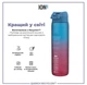 Бутылка для воды ION8 1000 мл BPA Free Times To Drink (ЭКО бутылка) Blue & Pink (I8RF1000PBPMOT) - изображение 6