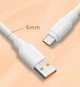 Кабель USB - Type-C для зарядки и питания 120W 25см Белый ( код: USBType-C025m120W ) - изображение 2