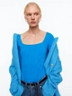 Боди-футболка женская H&M 1123802014c20 S Синяя (1000000046544) - изображение 5