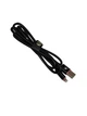 Кабель для iPhone 8/X/10/11/12/13/14 Pro Max Candiway USB - Lightning 2.4 A 1 м Black Leather с быстрой зарядкой - изображение 1