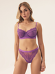Majtki brazyliany damskie koronkowe Bloovii Ocrissa 42246-45X L Fioletowe (5903972543689) - obraz 4