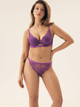 Majtki brazyliany damskie koronkowe Bloovii Ocrissa 42246-45X XS Fioletowe (5903972543696) - obraz 7