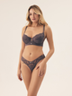 Majtki brazyliany damskie koronkowe Esotiq Intro 42341-90X L Szare (5903972389546) - obraz 6