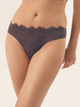 Majtki brazyliany damskie koronkowe Esotiq Sapphire 42371-90X L Szare (5903972397145) - obraz 1