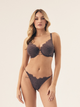Majtki brazyliany damskie koronkowe Esotiq Sapphire 42373-90X L Szare (5903972397404) - obraz 4