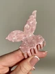 Заколка-крабик для волос Fashion Jewerly "Бабочка" зажим из ацетата, цвет розовый перламутр (1 тип) - изображение 3