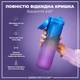 Бутылка для воды ION8 BPA Free Times To Drink ЭКО бутылка BPA Free 1000 мл Blue & Pink (I8RF1000PBPMOT) - изображение 3