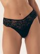 Majtki tanga damskie koronkowe Esotiq Blueberry 42556-99X XL Czarne (5903972524558) - obraz 1
