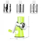 Овощерезка Tabletop Drum Grater Kitchen Master с 3 насадками, зеленая - изображение 2