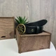 Женский кожаный ремень Guess черный натуральная кожа пояс классический для стильного образа 3 см - изображение 6