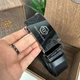 Мужской кожаный ремень Philipp Plein черный автомат натуральная кожа стильный пояс для мужчин и юношей - изображение 7