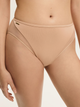 Majtki figi damskie z wysokim stanem Esotiq Blissy 42889-80X 2XL Beżowe (5903972557358) - obraz 1