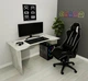 Геймерский компьюторный стол, игровой стол с вырезом КИБ-1,стол для ПК Бетон - изображение 1