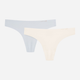 Zestaw damskich majtek typu tanga 2 szt Esotiq Pearls 42948-K002 S Kremowy/Błękitny (5903972566466) - obraz 1