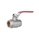 Кран шаровой Thermo Alliance трехходовой 1/2" ВР для воды с рычагом никелированный латунный запорный клапан (598302) - изображение 3