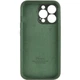 Чохол Silicone Premium case з захистом камери для iPhone 13 Pro Full Camera Protective dark green 9720 - изображение 4
