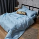 Комплект постільної білизни Moon&Star Satin Stripe «Ocean Calm» Сімейний 160х220х2 наволочки 2х50х70 (MS-820008676) - зображення 6