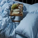 Комплект постільної білизни Moon&Star Satin Stripe «Ocean Calm» Сімейний 160х220х2 наволочки 2х50х70 (MS-820008676) - зображення 8