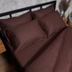 Комплект постельного белья Moon&Star Satin Stripe «Warm Espresso» Семейные 143х210х2 наволочки 4х50х70 (MS-820008743) - изображение 4
