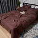 Комплект постельного белья Moon&Star Satin Stripe «Warm Espresso» Семейные 143х210х2 наволочки 4х50х70 (MS-820008743) - изображение 6