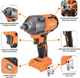 Klucz udarowy NEO Tools Energy+ 18 V 850 Nm 04-608 bez akumulatora i ładowarki (5907558410761) - obraz 8