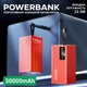 Портативний зовнішній акумулятор, потужний павербанк 50000мАч, Powerbank зі швидкою зарядкою та кабелями Red - зображення 1