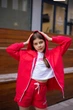 Костюм для девочки подростковый на лето спортивный комплект детский, толстовка шорты и футболка из хлопка IRmAS 1152 размер рост 140 коралловый - изображение 3
