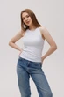 Базовый женский топ в рубчик Наталюкс 2XL белый (3321383200061) - изображение 2