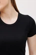 Базовая женская футболка в рубчик Наталюкс 2XL черный (3323733290961) - изображение 4