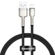 Кабель Baseus Cafule Series Metal Data Cable USB to Lightning 2.4A 0.25m Black (CALJK-01) - зображення 1