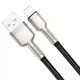 Кабель Baseus Cafule Series Metal Data Cable USB to Lightning 2.4A 0.25m Black (CALJK-01) - зображення 2