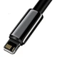 Кабель Baseus Tungsten Gold Fast Charging Data Cable USB to Lightning 2.4A 1m Black (CALWJ-01) - изображение 2