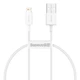 Кабель Baseus Superior Series Fast Charging Data Cable USB to Lighnting 2.4A 0.25m White (CALYS-02) - изображение 1