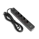 Мережевий подовжувач VIDEX ONCORD з/з 4п 3м (3x1.5мм) 3.4А USB(QC3.0) +USB-C(PD20W) з кнопкою Black - зображення 2
