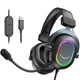 Ігрові Навушники FIFINE H6 Black RGB 7.1 Surround - зображення 1