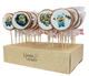 Набор медово-имбирных пряников с пищевой печатью на палочке "Крафт печиво", серия "Посипаки", 17 г/шт, 24 шт/уп - изображение 1