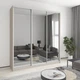 Шкаф-купе трехдверный MebelStar Стандарт AL 3 Зеркала 220x45x240 см Кашемир (MBS-1870) - изображение 1