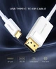 Кабель UGREEN MM139 USB-C to DisplayPort 4K@30Hz/2K@60Hz 1.5m Black (50994) - изображение 6
