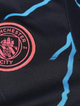 Форма футбольная детская с индивидуальным нанесением Manchester City (Манчестер Сити), сезон 24/25, 26 размер, рост 140-145 см, черно-голубой с розовым. - изображение 5
